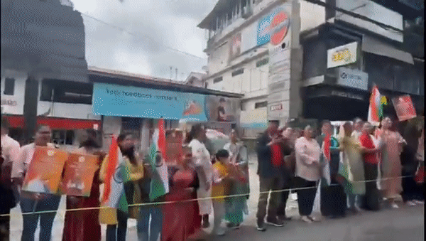 Union Home Minister Amit Shah arrives in Gangtok (Photo:ANI)
