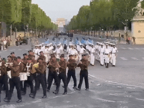 Indian Tri services contingent holds practice sessions in France for the Bastille Day parade on July 14. (Video: Defence)