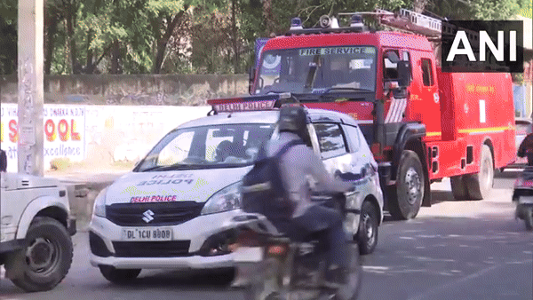 Visuals from outside a school. (Photo/ANI)