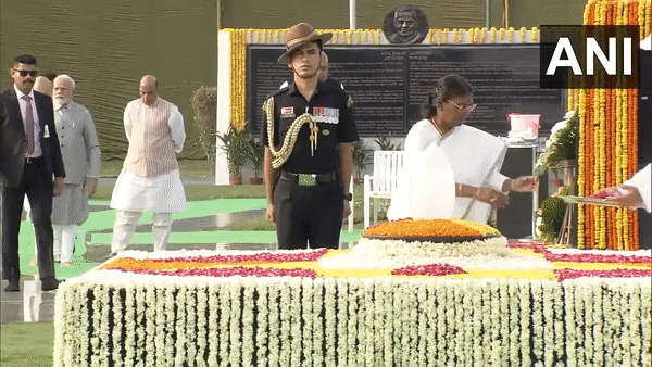 President Droupadi Murmu at Sadaiv Atal in Delhi (Photo/ANI)