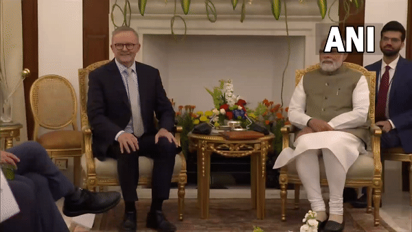 PM Modi with his Australian counterpart Anthony Albanese (Photo/ANI)