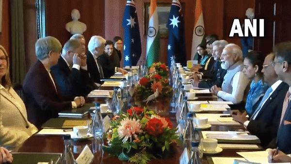 Prime Minister Narendra Modi holds bilateral meeting with his Australian counterpart Anthony Albanese (Photo/ANI)