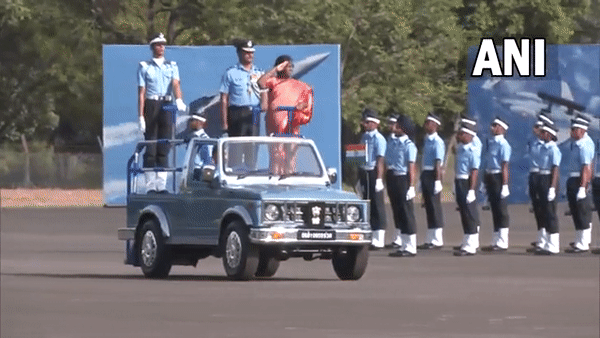 President Murmu reviews Combined Graduation Parade at AFA, Dundigal (Photo/ANI)