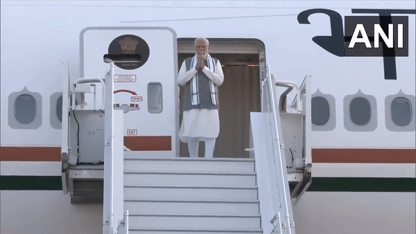 PM Narendra Modi arrives in Athens, Greece. (Photo/ANI)