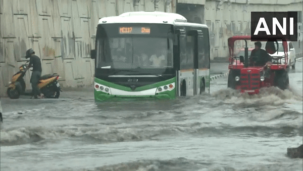 Heavy rains lashed parts of Delhi (Photo/ANI)