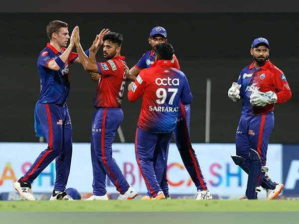 DC pacer Shardul Thakur celebrating a dismissal with teammates. (Photo - IPL website)