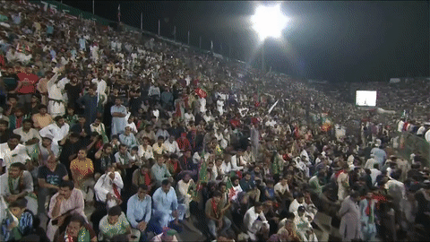 Former Prime Minister Imran Khan during the Lahore Jalsa  (File Photo)