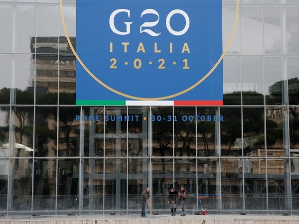 Police force away protesters blocking access to G20 Summit venue in Rome 