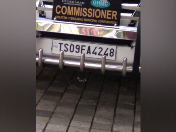 Number plate of GHMC Chief's vehicle (Source: Twitter)