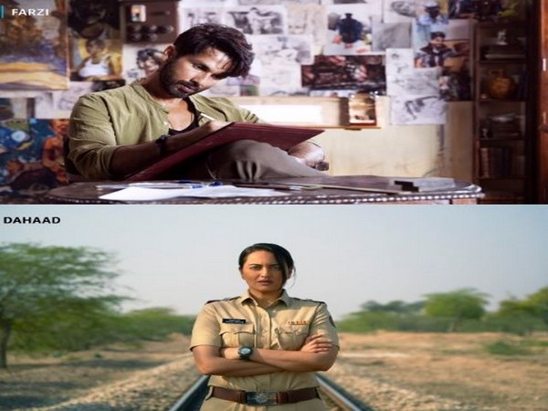 Shahid Kapoor in 'Farzi' and Sonakshi Sinha in 'Dahaad'