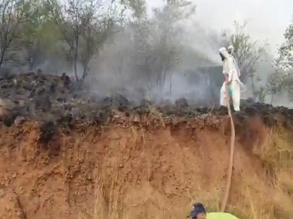 Visuals of Wildfire at H12 forest in Islamabad (Image credit: Twitter @CDAthecapital) 