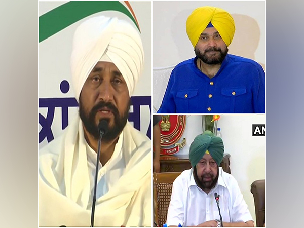 Charanjit Singh Channi, Navjot Singh Sidhu and Amarinder Singh (File Photo)