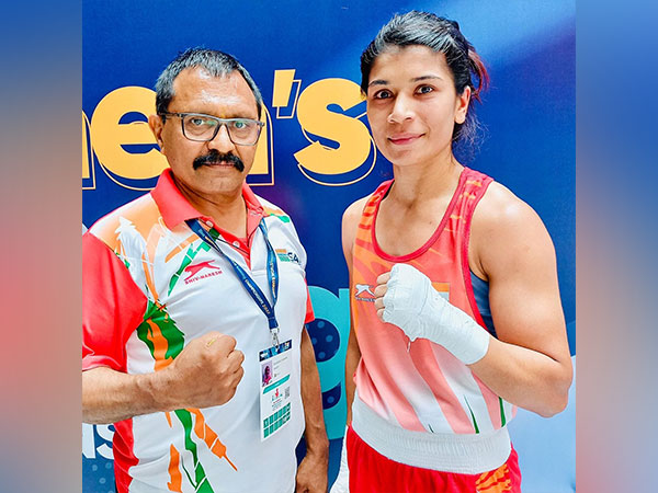 Nikhat Zareen with coach (Photo/BFI)