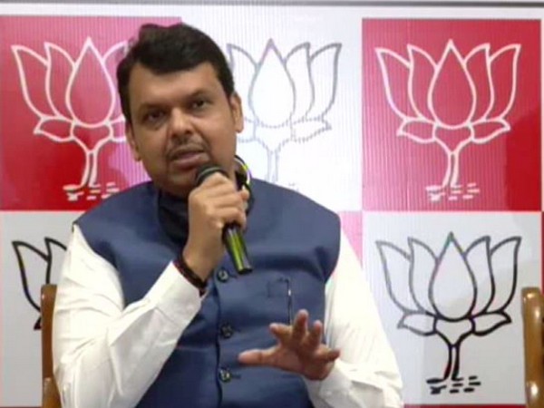 Former Maharashtra chief minister and leader of opposition Devendra Fadnavis during a press conference in Aurangabad on Monday. (Photo/ANI)