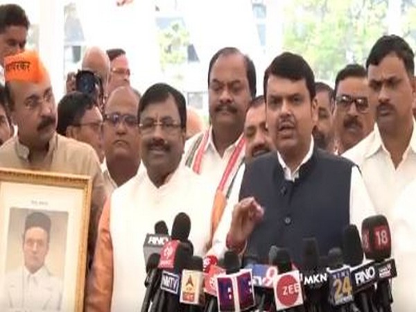 BJP leader Devendra Fadnavis speaking to media on Wednesday.