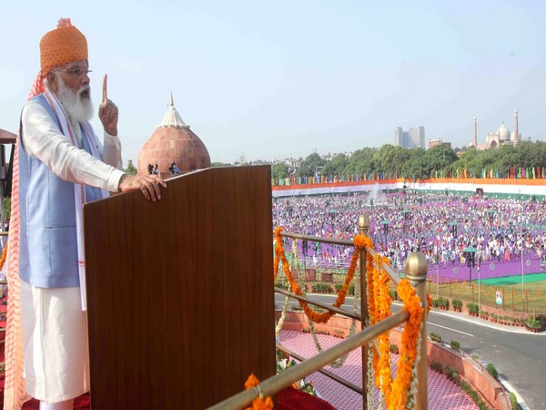 Prime Minister Narendra Modi addressing at Red Fort on the occasion of 75th independence day (File Photo ANI))