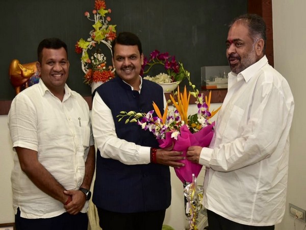 CM Devendra Fadnavis with Shahuwadi MLA Vinay Kore (right)