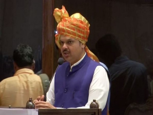 Chief Minister Devendra Fadnavis during his speech at the BJP legislative party meeting here. Photo/ANI