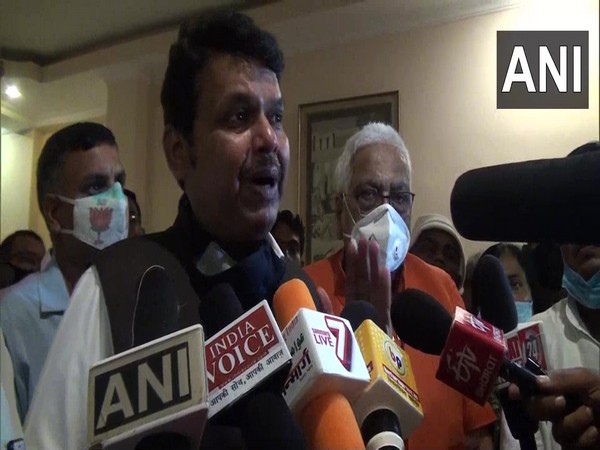 BJP leader Devendra Fadnavis in Bodh Gaya on Sunday. (Photo/ANI)