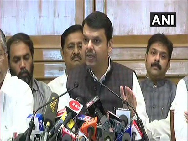 Devendra Fadnavis addressing a press conference in Mumbai on Friday. 