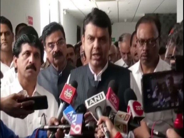 Maharashtra CM Devendra Fadnavis speaking to reporters in Mumbai on Tuesday. Photo/ANI