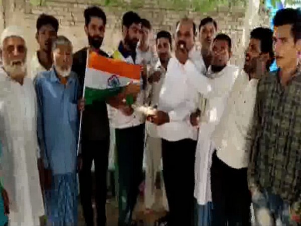Shami's family celebrating at Amroha after his hat-trick against Afghanistan