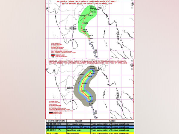 Cyclone Fani is to intensify further and move towards Odisha coast. (Source/IMD)