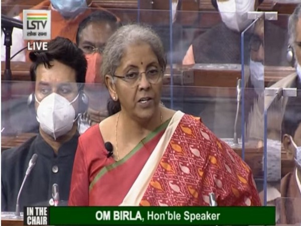 Finance Minister Nirmala Sitharaman presenting Union Budget 2021-22 in Parliament. Photo/ANI