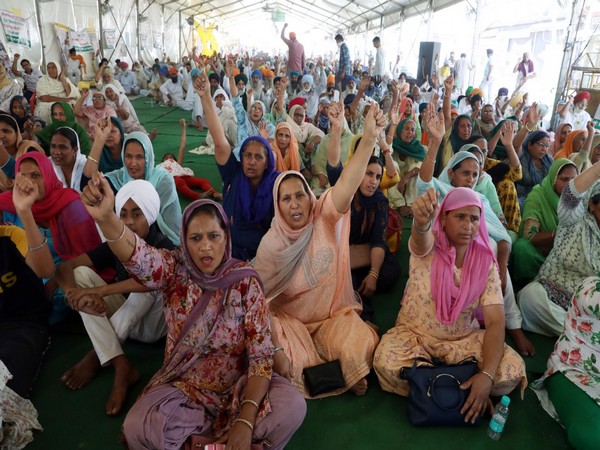 Farmers protesting at the Singhu border. (File photo/ANI)