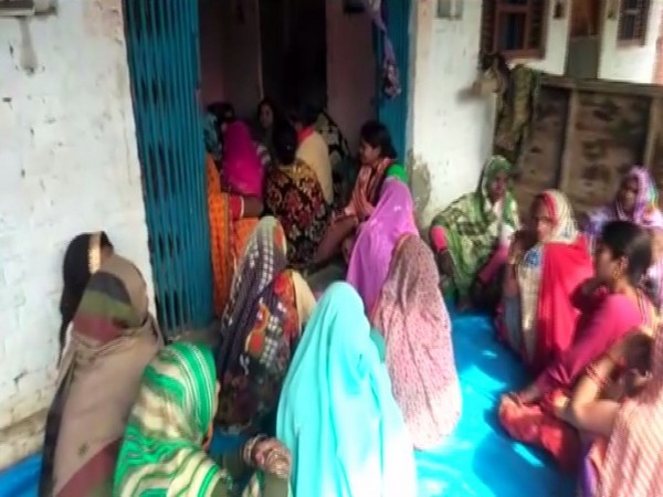 A visual from the house of the deceased farmer in Barabanki, Uttar Pradesh, on Saturday. Photo/ANI