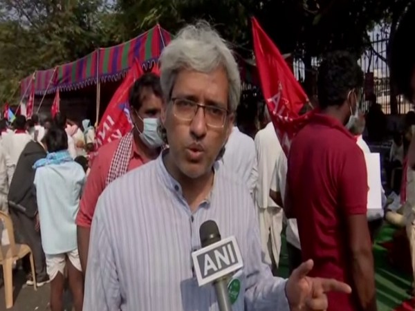 A visual from the protest. 