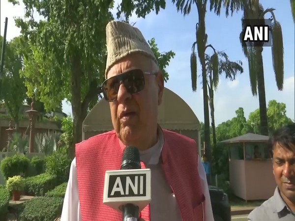 Former Jammu and Kashmir Chief Minister Farooq Abdullah while speaking to ANI in New Delhi on Wednesday. Photo/ANI