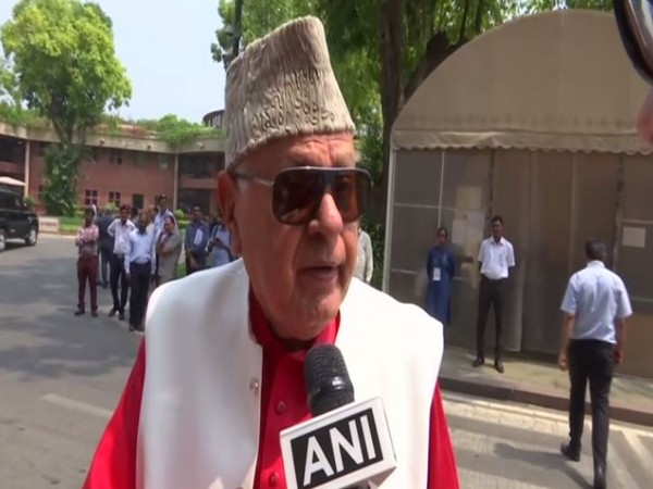 Former Jammu and Kashmir Chief Minister and National Conference (NC) president Farooq Abdullah while talking to ANI. (Photo: ANI)