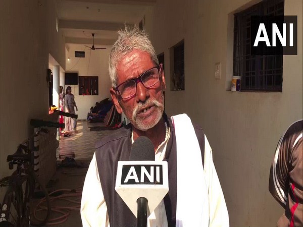 Sukru, father of Ashwini Kachhi, CRPF soldier who lost his life in Pulwama terror attack in 2019. (Photo/ANI)