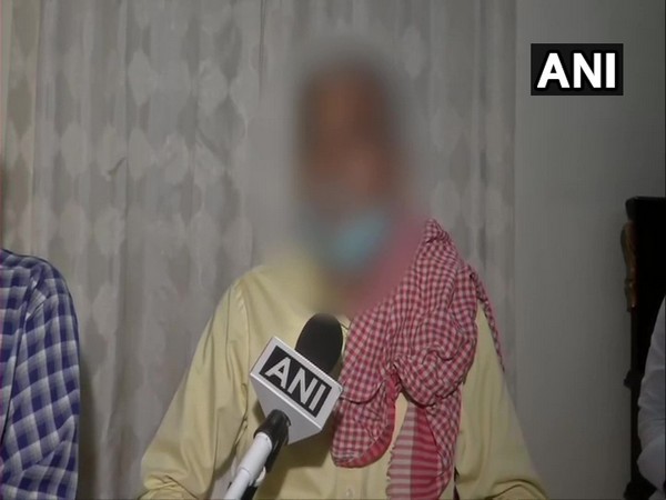 Father of Hathras gangrape victim speaking to ANI on Wednesday. (Photo/ANI)