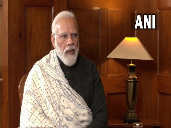 Prime Minister Narendra Modi in an exclusive interview with ANI (Photo/ANI)