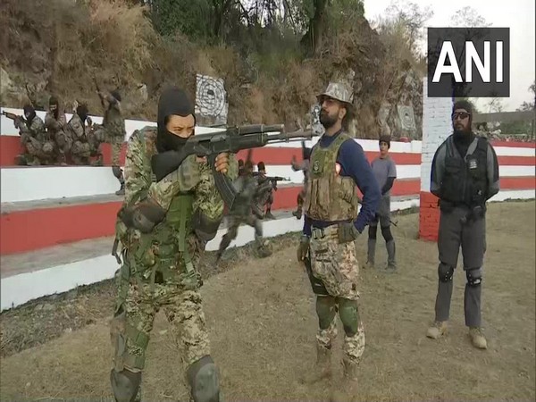 Commandos undergoing training at Police Training College in Narendra Nagar of Tehri Garhwal district