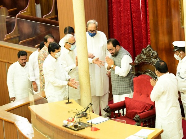 BJD MLA Vikram Keshari Arukh elected Speaker of Odisha Legislative Assembly. (ANI/photo)