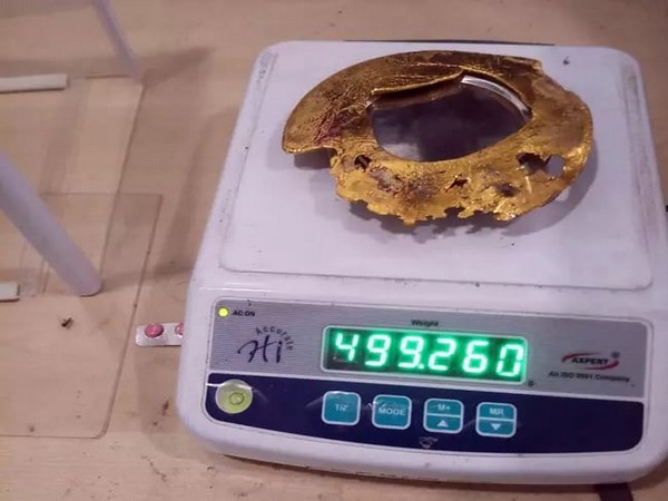 Gold seized at Mangalore International Airport. (Photo/ANI)