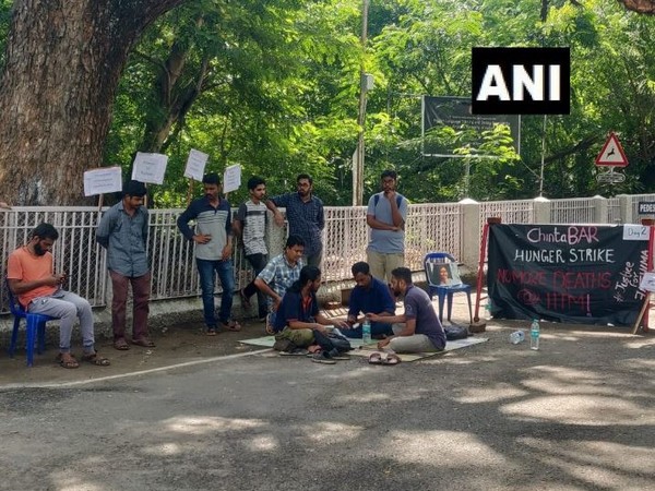 IIT-Madras students called off their hunger strike on Tuesday in Tamil nadu's Chennai. Photo/ANI
