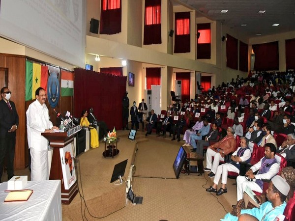 Naidu addresses students of UCAD in Senegal