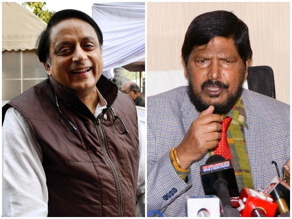 Shashi Tharoor (left) Ramdas Athawale (right)