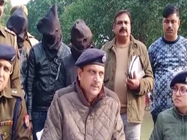 Sudhir Kumar Singh, Senior Superintendent of Police (SSP) during a press conference in Uttar Pradesh's Ghaziabad on Wednesday. Photo/ANI