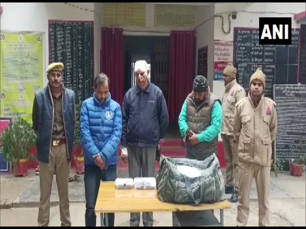 About 28 kgs of explosives seized by UP Police (Photo/ANI)