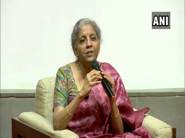 Union Finance Minister Nirmala Sitharaman during an event at IIM Ahmedabad. (Photo/ANI)