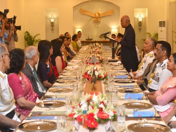 President Ram Nath Kovind attends farewell banquet hosted by Chiefs of Staff Committee. (Photo Source: Twitter)