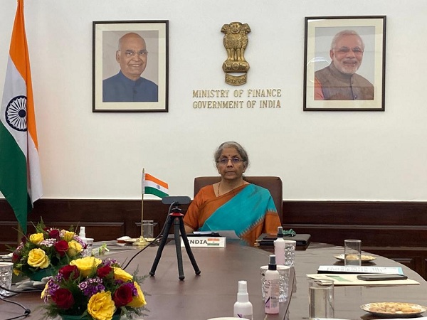 FM Nirmala Sitharaman virtually participated in first G20 Finance Ministers and Central Bank Governors Meeting under Italian Presidency (Photo Credit: Twitter/ Nirmala Sitharaman)