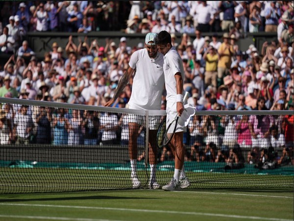 Novak Djokovic and Nick Kyrgios (Photo: Wimbledon/ Twitter)