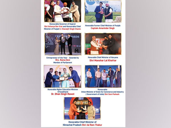 Mr. Amandeep Singh, MD, Eurocan Global, while receiving various awards for giving exceptional services for overseas education consultancy. 