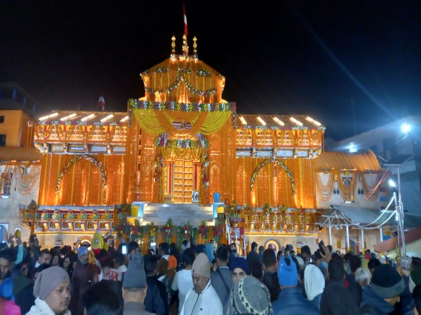Badrinath Dham decked up on Saturday. (ANI/photo)